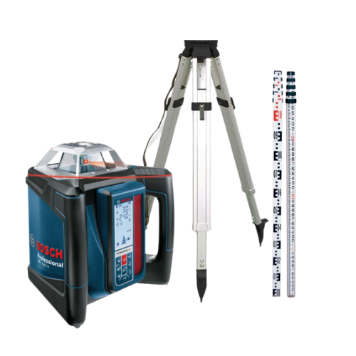 Load image into Gallery viewer, BOSCH Rotary Laser GRL 500 HCK with Tripod and Sight rod
