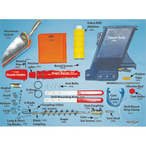 Load image into Gallery viewer, Quikpoint 9680 Mortar Gun Spare Parts Kit (7497376965)
