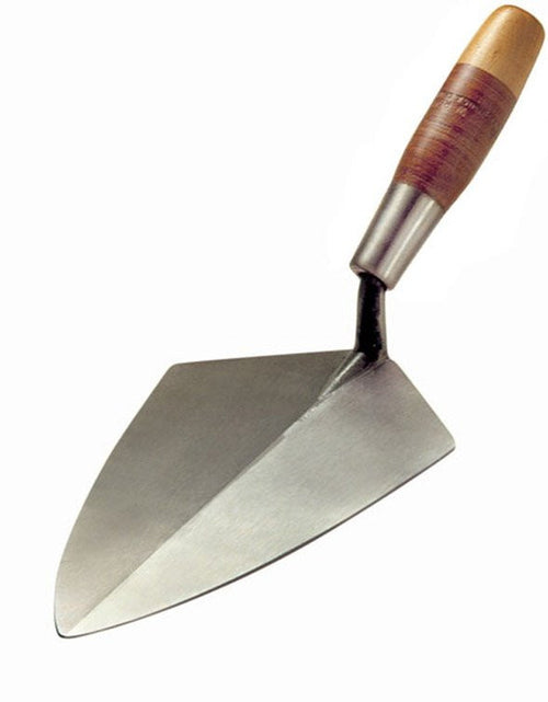 Load image into Gallery viewer, Rose Wide Heel Brick Trowel with Leather Handle (7579670213)
