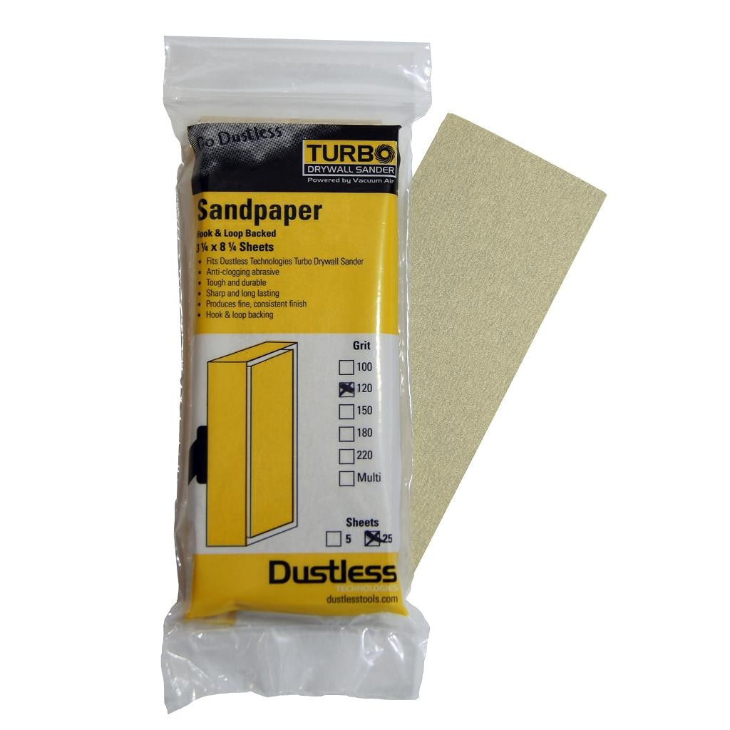 Dustless Sandpaper 120 Grit 25 Pack (7545810565)