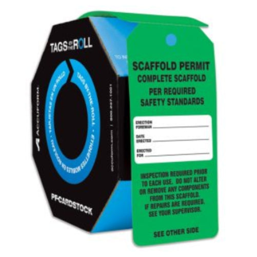 CEO Tags By-The-Roll - TAR733 Scaffold Permit - Complete Scaffold (956303867940)