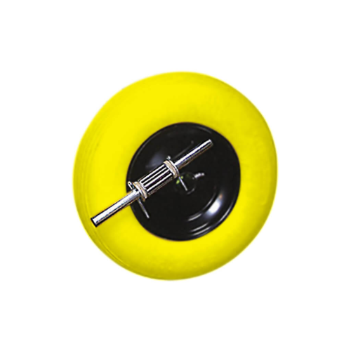 Load image into Gallery viewer, Erie Yellow Solid Wheelbarrow Wheel Kit with Axle and Bearings for 1038 Wheelbarrow (7624725856472)

